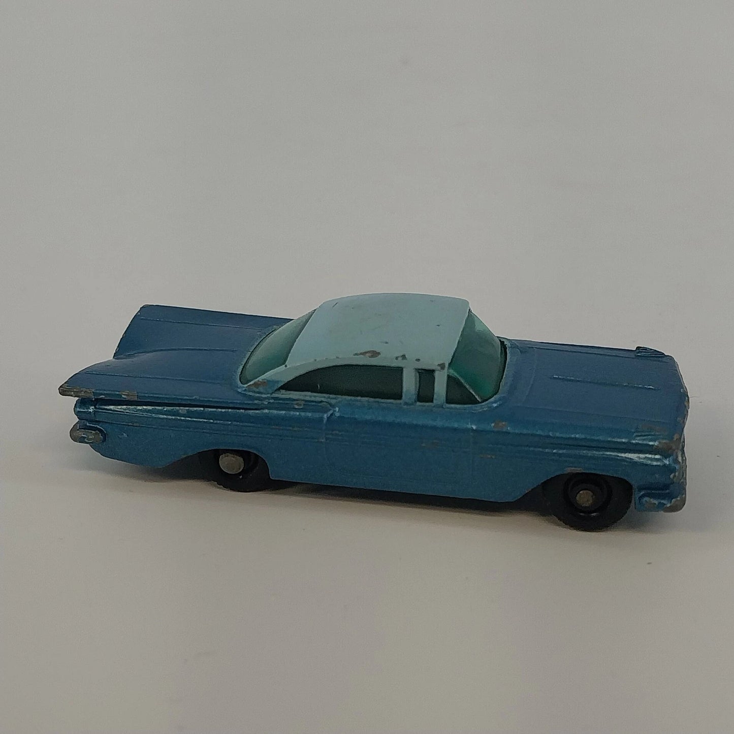 Lesney Matchbox No 57 Chevrolet Impala Two Tone Blue Diecast Car Toy England Vtg
