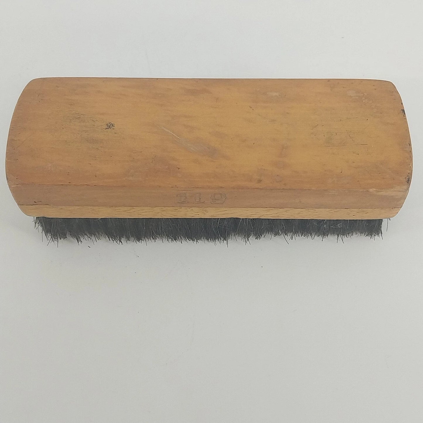 Wooden Shoe Polish Brush Black Bristles 119 Boot Shine Cleaner Vintage