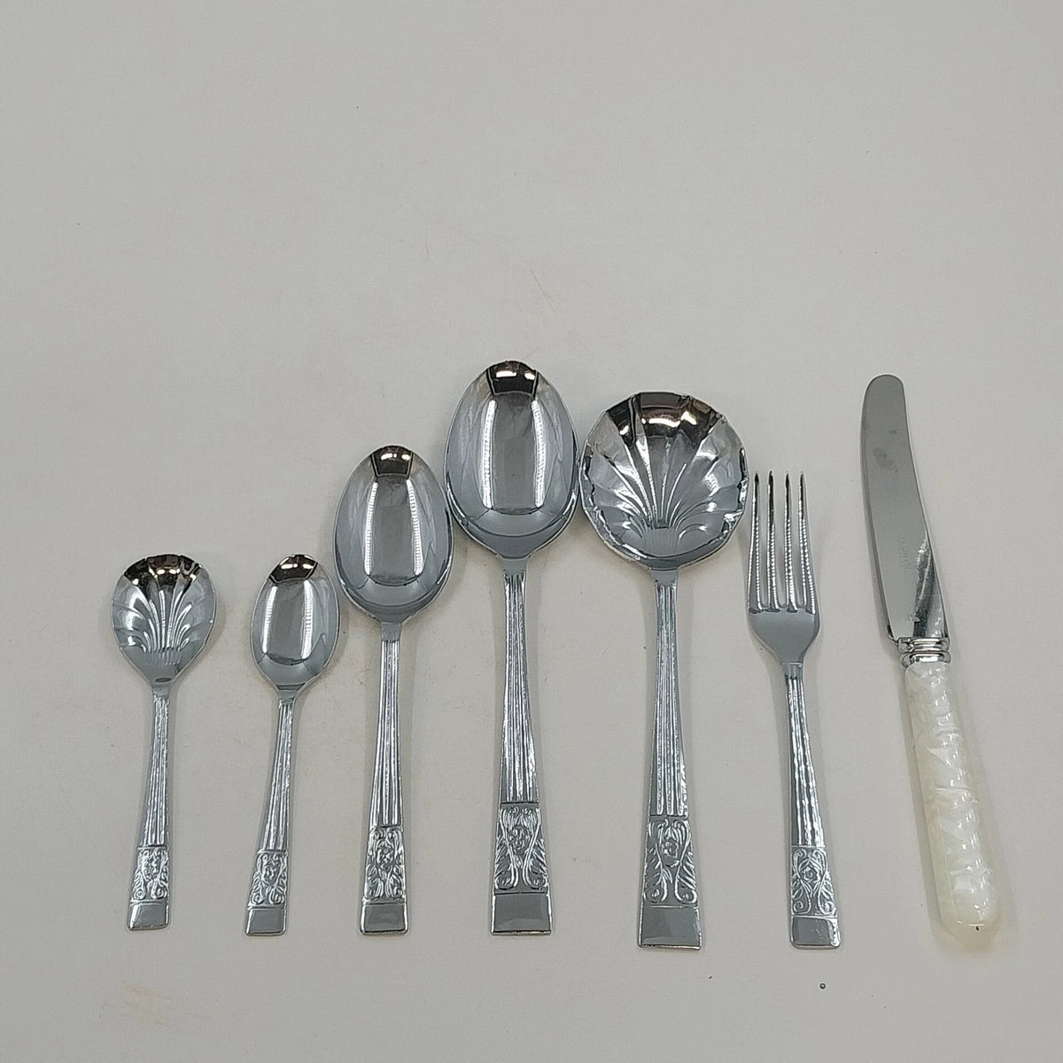Bilchrome Sheffield 45 Pc Stainless Silver Flatware Set Service 6" Case England