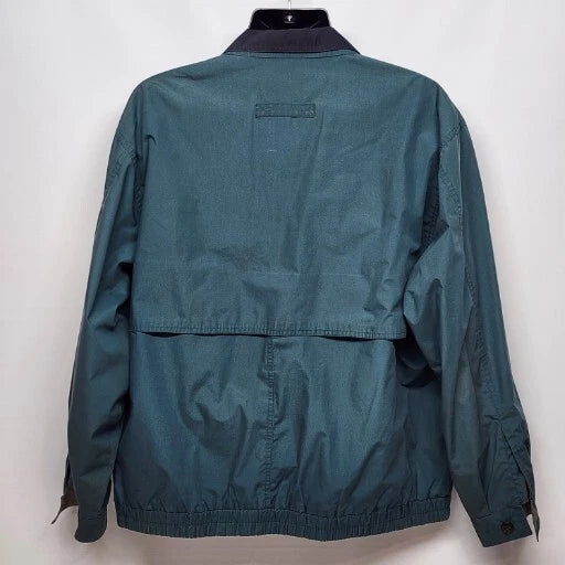 London FOG Waist Jacket Windbreaker Size L Large Long Vintage Striped Liner Zip