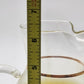 Blendo Yellow to Clear Pitcher w/ Gold Band Ice Lip WV Glass 6.25"x4"