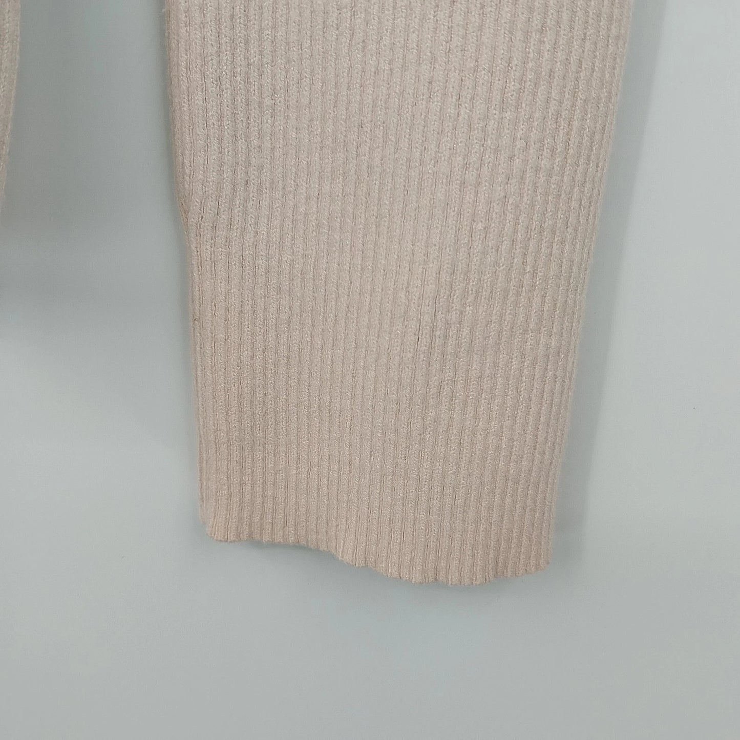 Ann Taylor Ribbed Knit Polo Sweater Collared Button Top Women's Medium Hong Kong