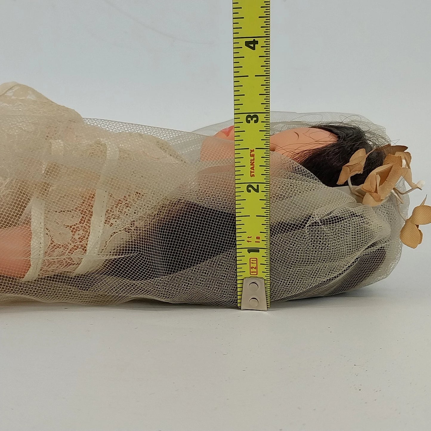 Kehagias Bride Doll 12" Wedding Gown Veil Brunette Blue Eyes Greece Vintage
