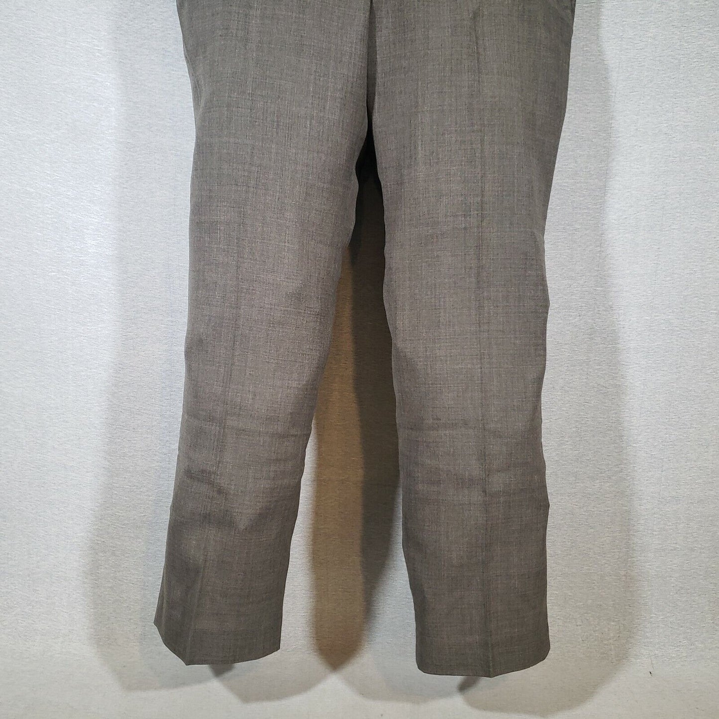 Stafford Dress Pants Slacks Men's Brown Flat Front Pockets Classic Fit 34x30 EUC