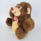 Brown Bear Plush Pink Bow 9" Stuffed Animal a Well-Made Toy Taiwan Vintage 1981
