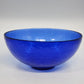 Vietri Murano Italy Cobalt Blue Art Glass Centerpiece Bowl 9.5" Footed Base Vtg