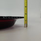 Avon Cape Cod Ruby Red Glass Bowl Pie Plate Roman Rosette Pattern Collectible