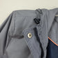 Breckenridge Women's Large Raincoat Blue White Check Hooded Full Zip Snap Jacket