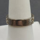 Silver Tone Chevron Rhinestone Filigree Ring Milgrain Openwork Women's Size 8.5