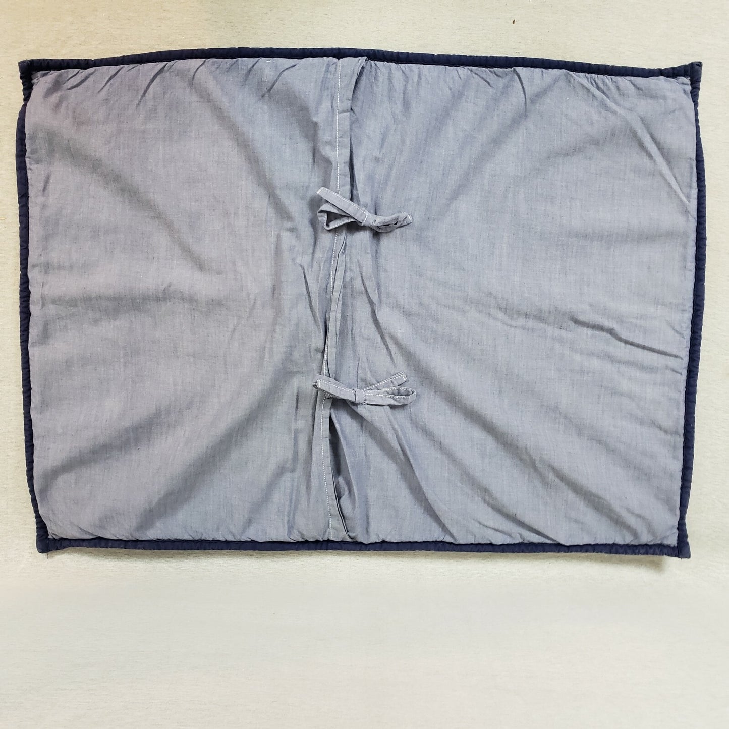 Pottery Barn Kids Boys Club Quilted Standard Pillow Sham Tie Back Cotton 2064