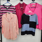 5 Ladies Sweaters & Tops Size XL Blue Pink Red Long Sleeve Button Up Casual Lot