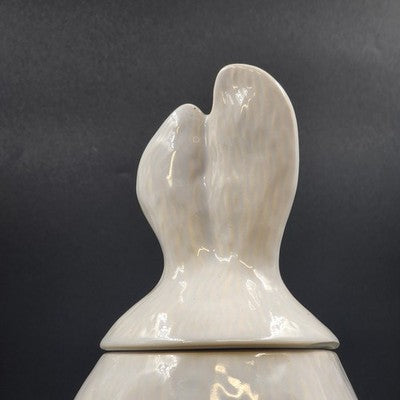 Hocus Pocus Bunny Cookie Jar 2 Piece McCoy 211 Porcelain Rabbit 13.5" H