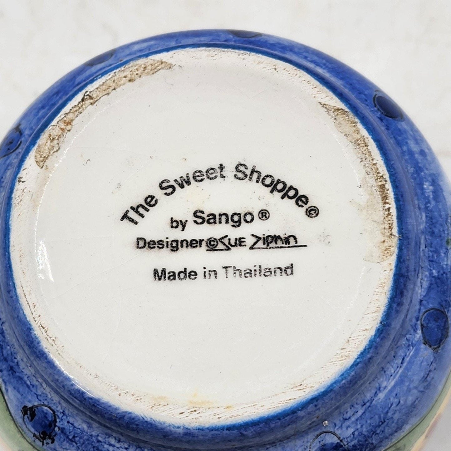 Sango Sweet Shoppe Creamer 14 oz Sue Zipkin Ceramic 4" Bright Colorful Floral