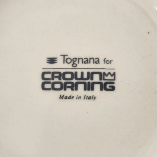 Child's Plate and Bowl Train Engine Tognana for Crown Corning Italy Pottery Set