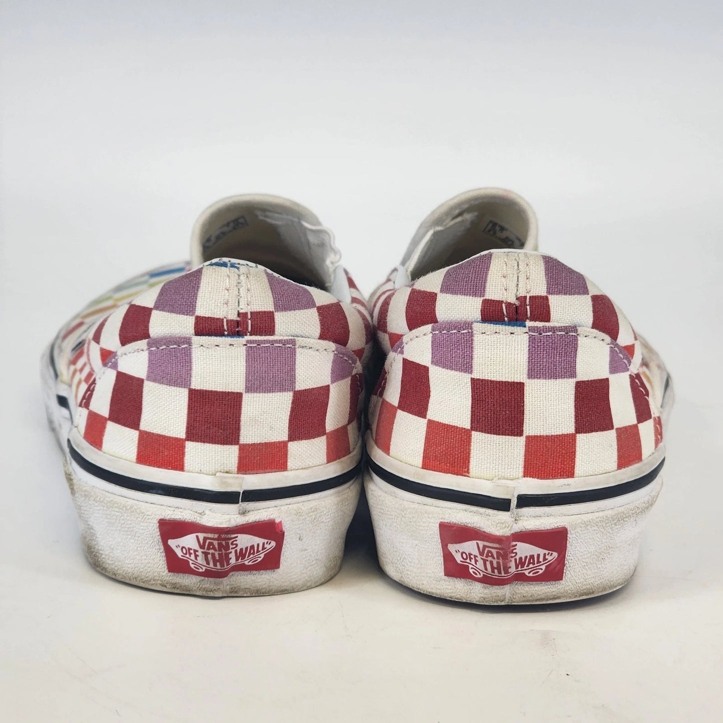Vans Rainbow Checkerboard Slip-On Sneakers M5.5 W7 Classic
