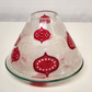 Yankee Candle Topper Shade & Underplate Scandinavian Ornament Crackle Glass Jar