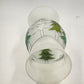 Glass Hurricane Candle Chimney 13"x6" Frosted w Hand Painted Christmas Pine Tree