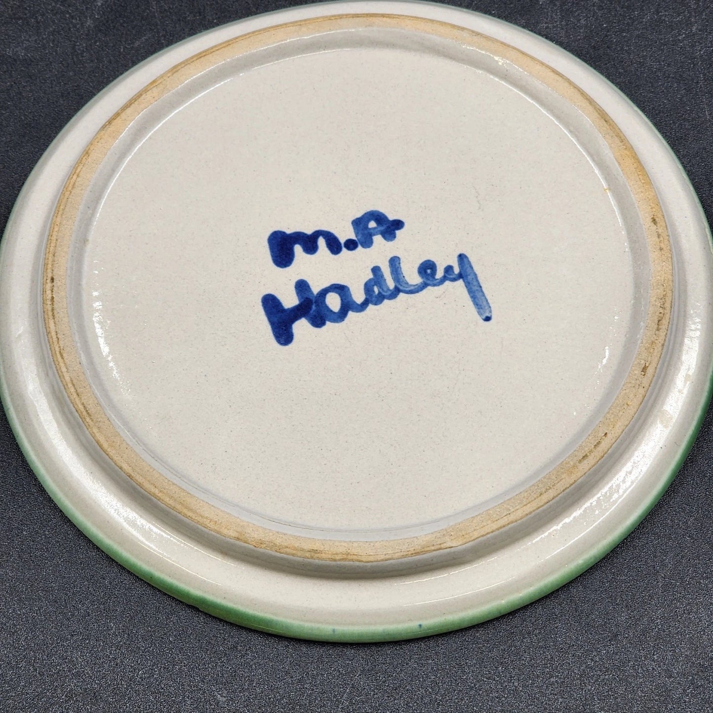 Hadley Dome Covered Butter Dish Blueberry Bouquet Hand-Painted Stoneware Pottery