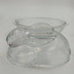 Indiana Glass Confections Bunny on Nest Candy Dish Clear Crystal w Lid USA Vtg