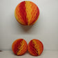 3 Beistle Orange Honeycomb Pumpkins Tissue Paper 2 at 14" Tall and 1 at 19" Tall