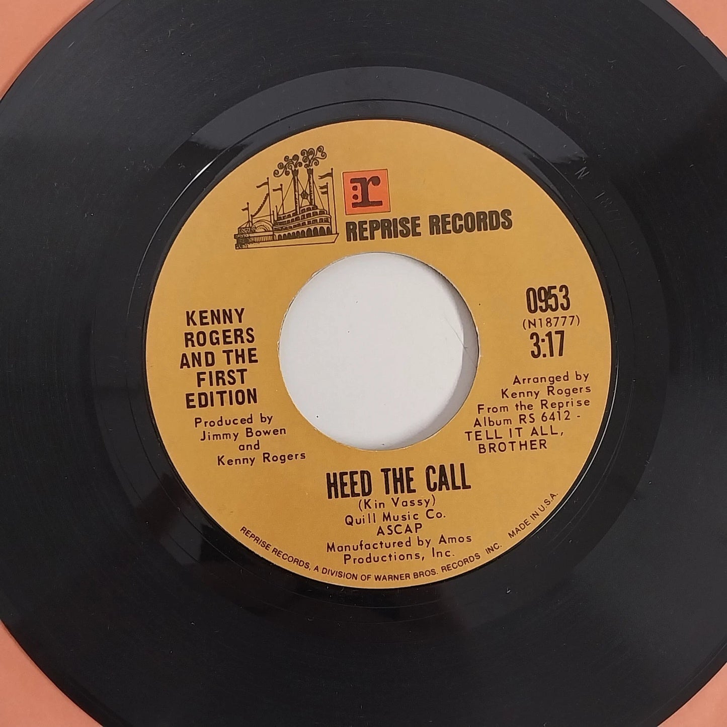 Kenny Rogers 45 RPM 7" Vinyl Lot 3 First Edition Reprise 0829 0999 0953 Country