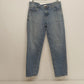 Eileen Fisher Women Light Wash Straight Leg Jeans Size 6 Distressed Cotton Denim