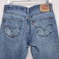 Levi’s 505 Men's Straight Fit Jeans 32x30 Medium Wash Distressed Blue Denim