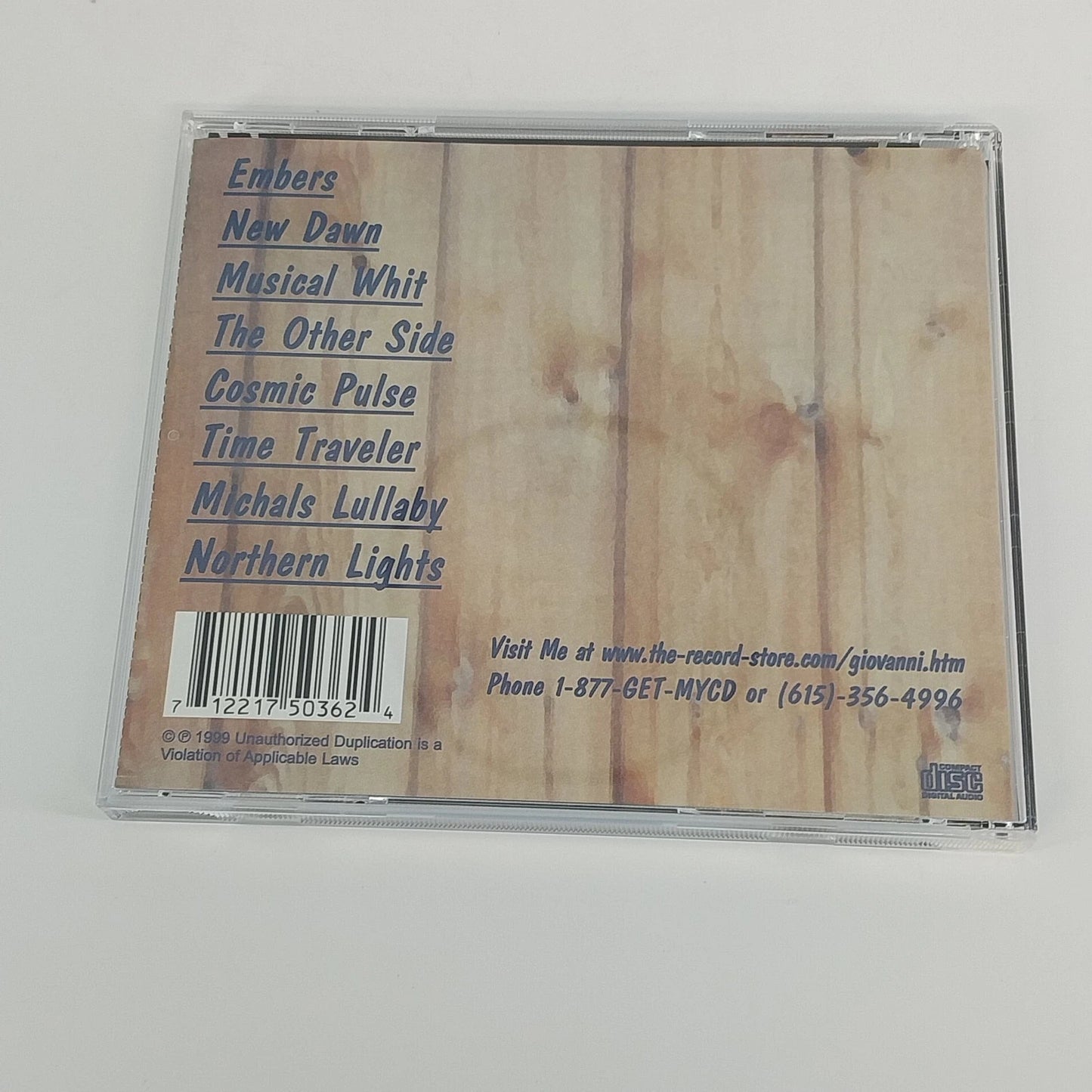 Giovanni Northern Lights CD 1999 New Age Acoustic Guitar Instrumental Album