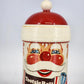 Tootsie Roll Santa Candy Container Jar Plastic Cardboard 1980s Holiday Vintage