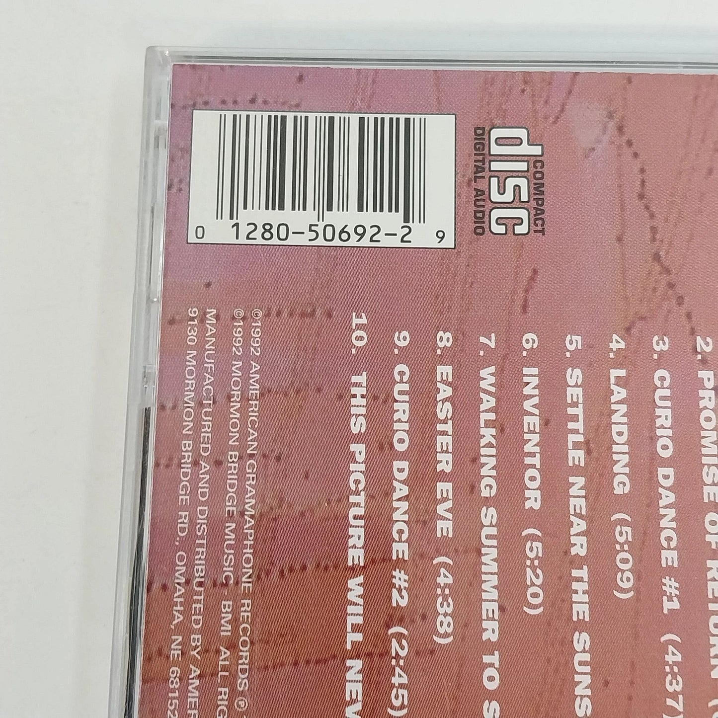 Richard Burmer Invention CD 1992 American Gramaphone New Age Electronic