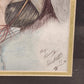 Bruce Heckel Pencil Drawing Native American Feather Earring Signed Art