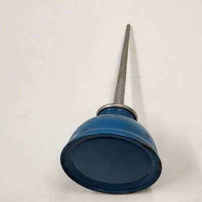 Eagle Oil Can Blue Silver Metal USA Thumb Pump 7.75" Oiler Dripper Decor