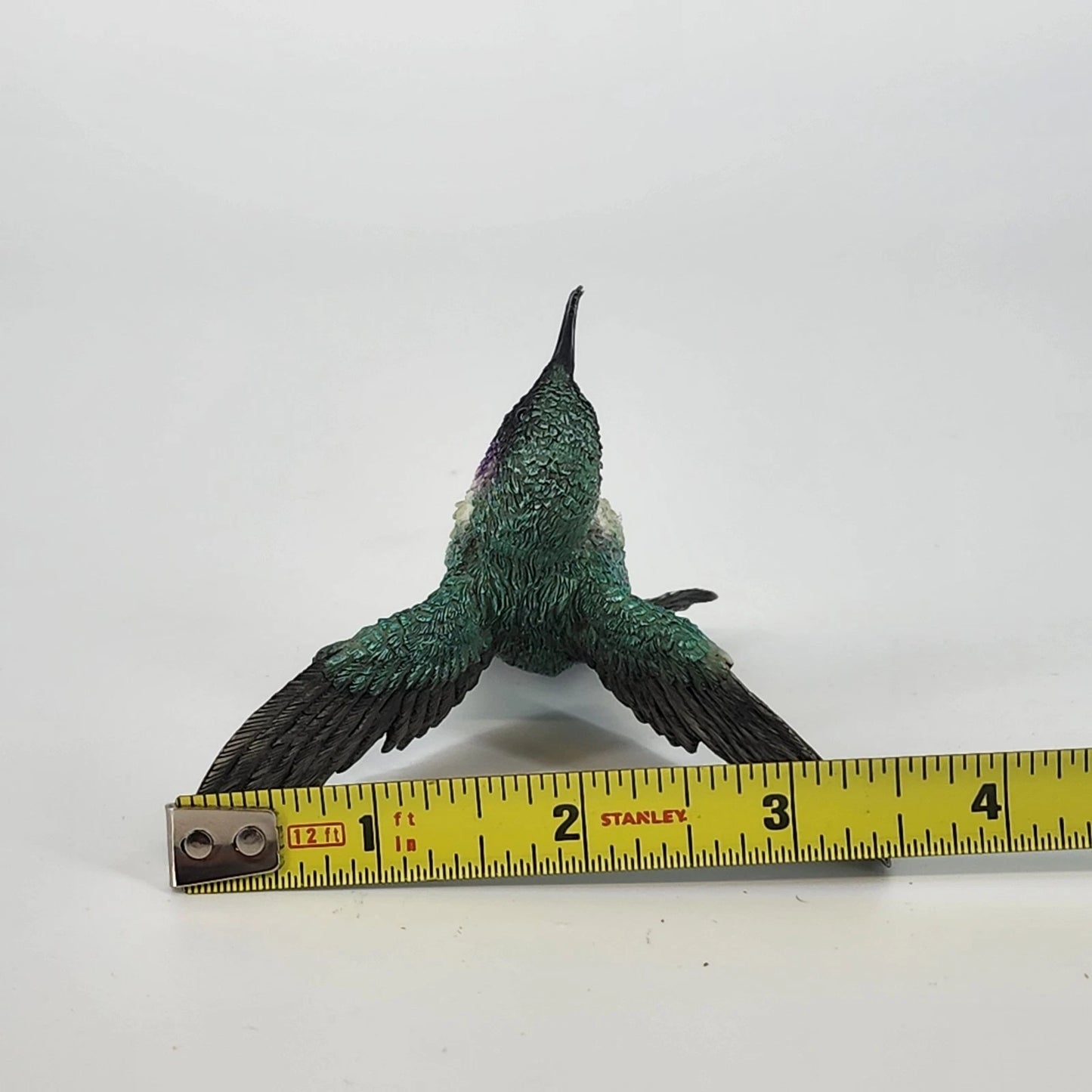 Ruby-Throated Hummingbird Figurine Hand-Painted Male Hovering 3.5" No Stand