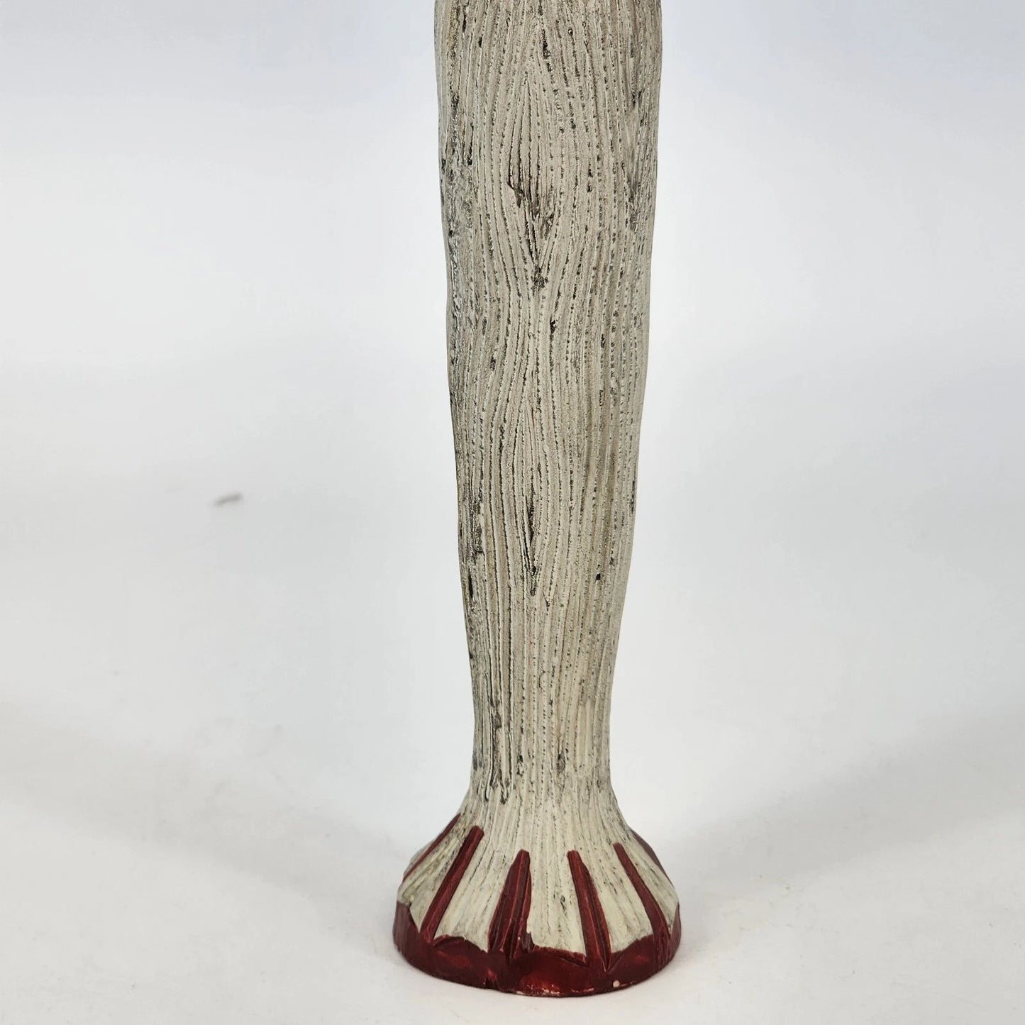 House of Lloyd Wooden Santa Taper Candle Holder Removable Hat 11" China Vtg