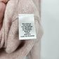 ELLE Women's XL Pink Metallic Knit Sweater Rhinestone Floral Crew Neck