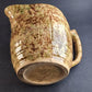 Beige & Brown Ceramic Spongeware Pitcher Morton Pottery Vintage Barrell Style