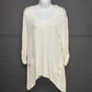 Pullover Tunic Top Chelsea & Theodore Women's Medium White Rayon Spandex Stretch