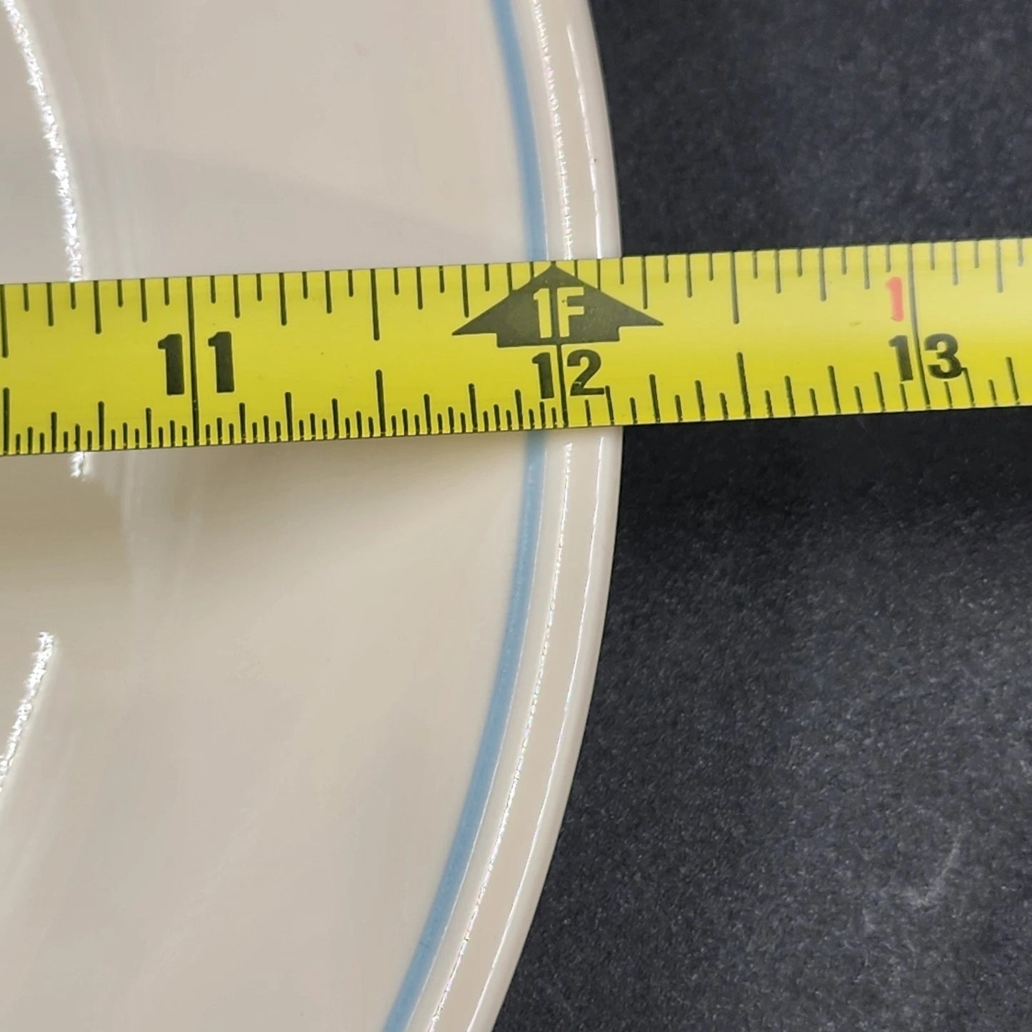 Corelle Blue Lily Oval Serving Platter Vintage Sandstone 12" USA