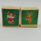 2 Hallmark Keepsake 1984 Christmas Ornaments Santa Mouse CINNAMON BEAR Boxed