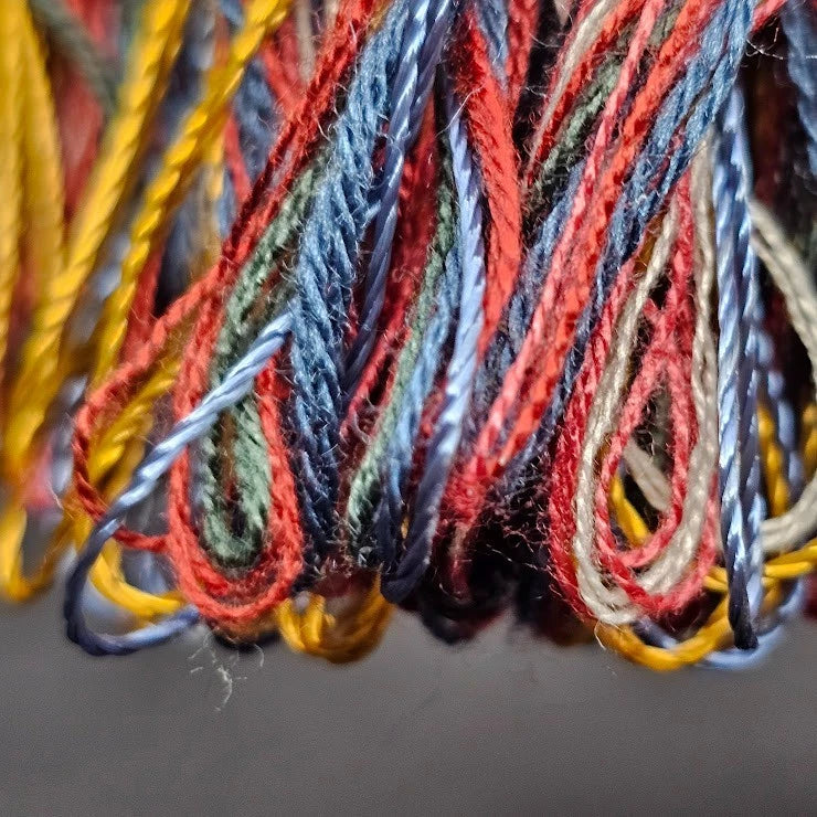 Tassel Curtain Craft Set 2 Wood Tie-Back Ribbon Blue Gold Red Fall Color