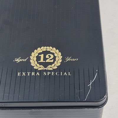 Johnnie Walker Black Label Empty Metal Tin Box 12" Collector Scotch Whisky Bar