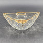 Candy Dish Christmas Tree Shaped Studio Nova Clear Crystal Gold Trim Japan 6"