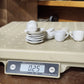 Miniature Tea Set Hand Made White Studio Porcelain Cups Saucers 2" 10pc Vintage