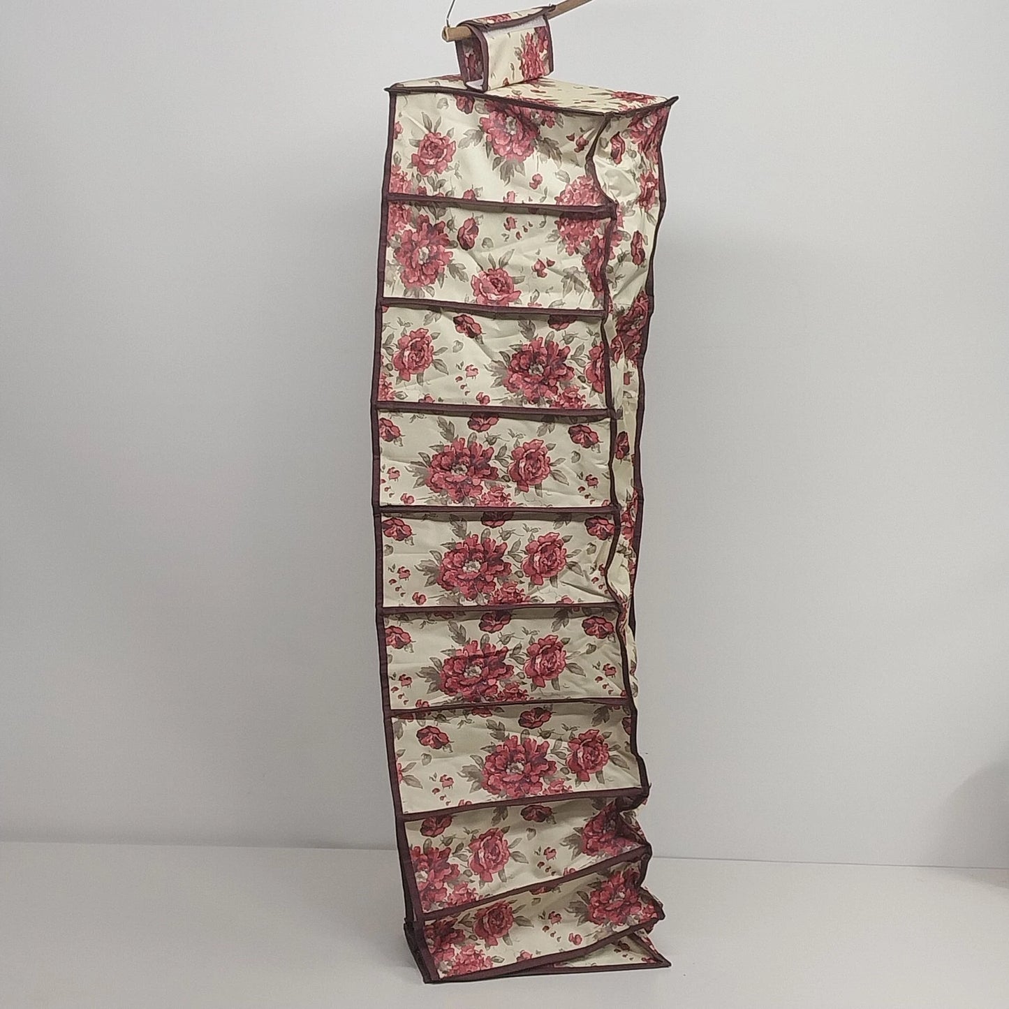 Laura Ashley Floral Hanging Closet Organizer 10 Slot Storage