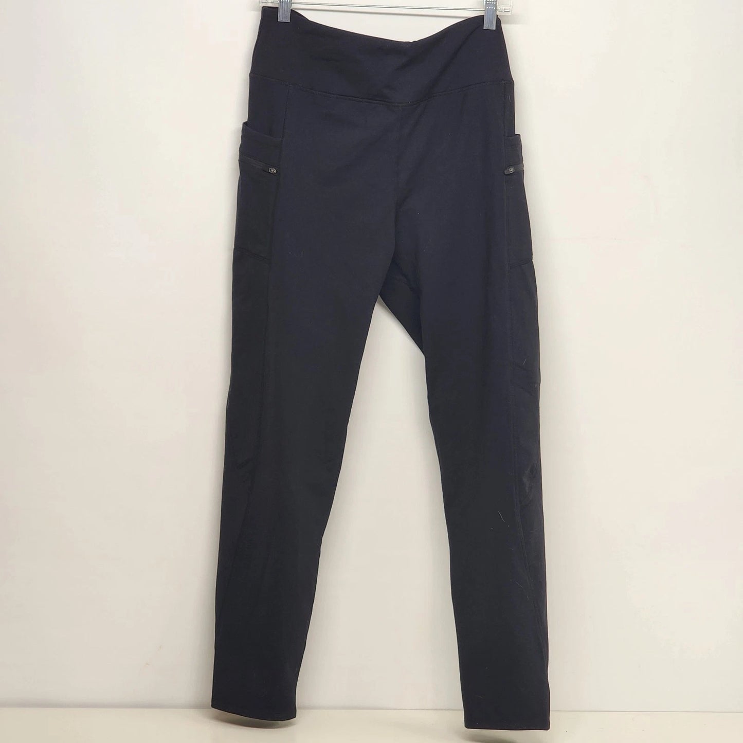 Women Gradual Sportswear Black Jogger Pants XXL High Elastic Waist Pockets 32x29