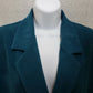 Briggs Womens Blazer 12P Soft Blue Jacket Button Up Shoulder Pads Classic Canada