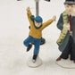 5 Christmas Village Accessory Set People & Street Signs Miniature Figurines