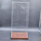 Clear Acrylic Display Case 10x10x23" Display Box with Wood Base Collectible USED