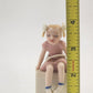 Rare Lenox Girl Twin Figurine – Vintage 4" Sitting Girl in Pink Dress with White Bows