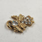 Jewelry Lot 2 pc Brooch Gold Tone Angel Lapel Pin & Rhinestone Angel Pendant